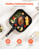 SucceBuy 17 Pcs Nonstick Cookware Set Granite Pots and Pans Set Induction Cookwares Kitchen Cooking Set w/Frying Sauce Saute Pan
