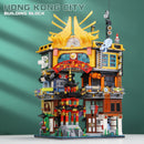 4184PCS Creative Hong Kong City Building Blocks Chinese Style Street View Architecture Assemble Bricks Toys Gift For Adult Kids