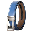 Cow Leather Men Belt 2024 New Automatic Genuine Leather Belts For Men Casual Brand Men's Belt Cowskin Strap Blue Brown B337