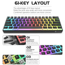 GamaKay MK61 60% Wired RGB Mechanical Keyboard Gateron Optical Switch Pudding Keycaps 61 Keys Hot Swappable Gaming Keyboard