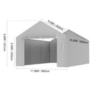 SucceBuy Carport Replacement Canopy Cover Garage Top Tent Shelter Tarp Heavy-Duty Waterproof & UV Protected with Ball Bungees