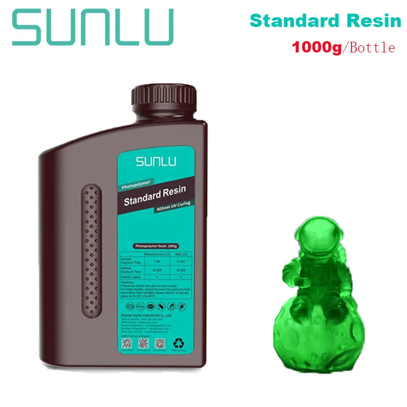 SUNLU 1KG ABS-Like/ Standard / Water-Wash 3D Resin 405nm UV Resin For most SLA/DLP/LCD 3D Printer Material UV Sensitive 1kg