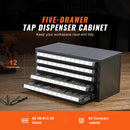 SucceBuy Drill Bit Dispenser Cabinet Three-Drawer Drill Bit Organizer Cabinet Steel Drill Dispenser Organizer Cabinet Storage