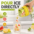 2 in 1 Ice Cube Tray Water Bottle Portable Ice Maker Mold Press Water Fill Ice Bucket Box for Summer Drinks