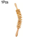 Wooden Massage Roller and Wood Back Massage Roller Rope,12 Rollers and 360° Turn Smoothly Curved Muscle Roller for Body Shaping
