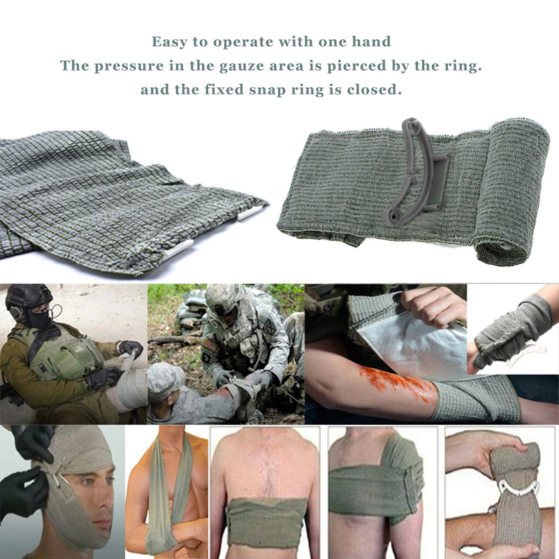 5/10PCS Israeli Bandage First Aid Trauma Hemostatic Bandage Kit Wound Traumatic Emergency Compression Bandages Medical Army Aid