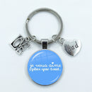 I Love Dad Keychain My Dad Is A Super Hero Pendant Glass Dome Cabochon Key Ring Father's Day Best Gift