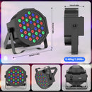 U'King 4 Stück 36 LED Par Licht mit Tasche DMX512 RGB LED Bühnen-Flutlicht Sound-aktivierter Effekt für DJ Party Disco Bühnenlicht