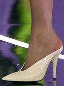 2025 Women's Summer New High Heel Sandals, Pointed Sexy Party Banquet, European and American Large Hollow Sandals