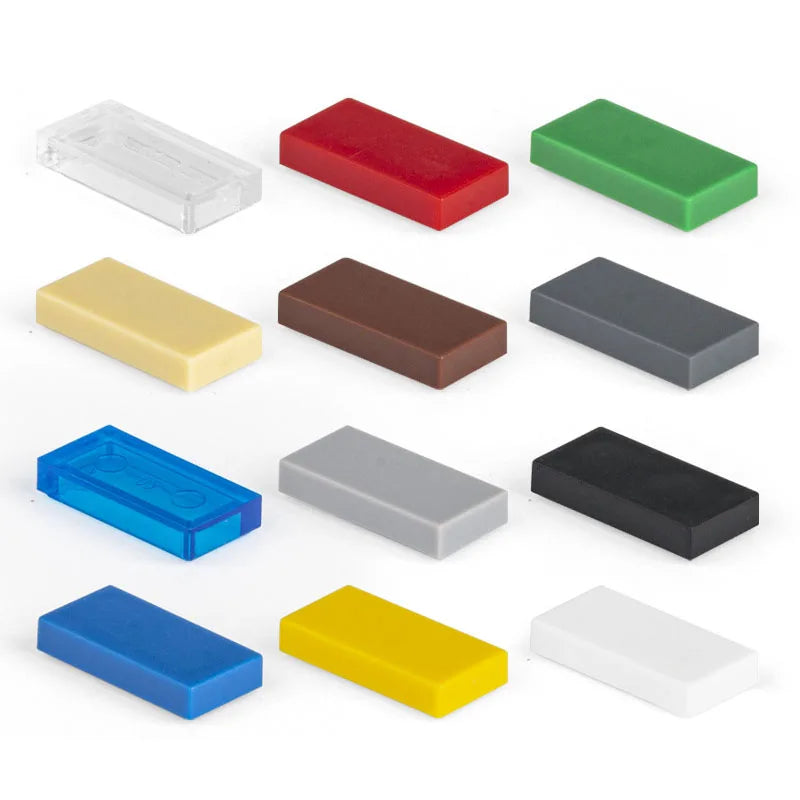 100pcs Bulk Blocks Building Bricks Smooth 1X2 Educational Assemblage Construction Toys for Children Size Compatible With 3069b