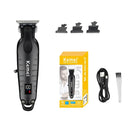 Kemei KM-2293 DLC T-Blade Professional Finishing Machine Zero Gapped Clipper USB LED Display Full Metal Hair Trimmer Machine