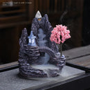 2024 Resin Reflux Incense Burner Tower Sandalwood Decoration Home Indoor Aromatherapy Mosquito Repellent Incense Burner Ornament
