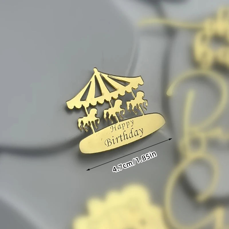 Cake Topper Baby Turning Arrangement Birthday Decoration Party Supplies Cupcake Decorations Boys Girls Baby Shower