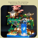 Peach Blossom Pool Castle Building Blocks Assembling Series Building Model Educational Children's Micro-Particle Assembling Deco