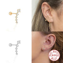 CANNER Ohrstecker 925er Silber Piercing Ohrringe für Damen Zirkonia 925 Sterling Silber Knorpelohrring Schmuck 1 Stück