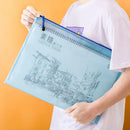 Verdickte A3-Dokumententasche Große Kapazität Schulbedarf Transparente Netztasche mit Reißverschluss Büro Aktenordner Testpapier Archivtasche