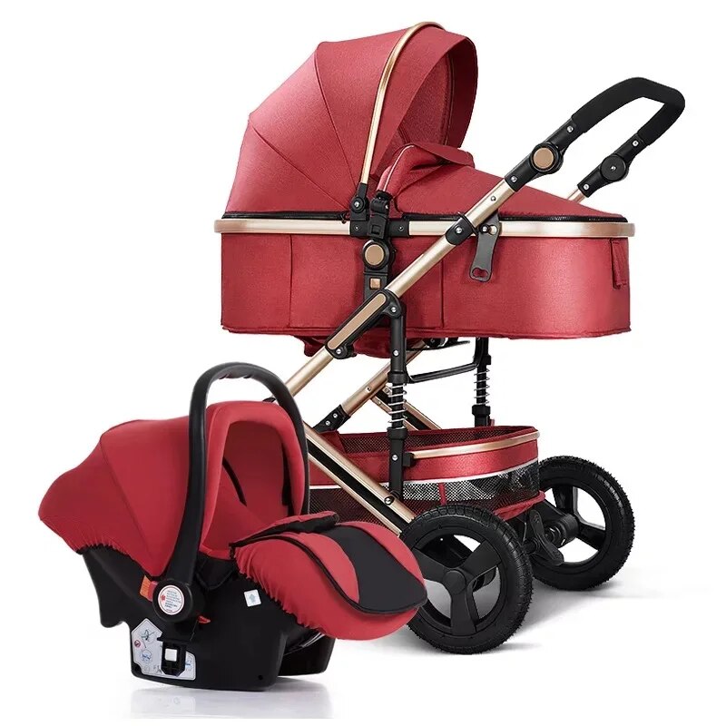 New Luxury Baby Stroller High Landview 3 in 1,Baby Stroller,Portable Baby Pushchair,Baby Pram,Baby car Comfort,Newborn Pushchair