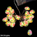 2M 20LED Easter Rabbit String Light Carrot Chick Eggs Fairy Light Garland Happy Easter Party Decoration For Home Kids Gift 2025