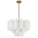 The Amber Orbit | Tiered Glass Chandelier with E14 Sockets