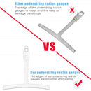 Miwayer 9 Pcs Guitar Radius Gauge Under String Radius Gauge String Gauges Luthier Tools for Guitar Fretboard Radius Gauge