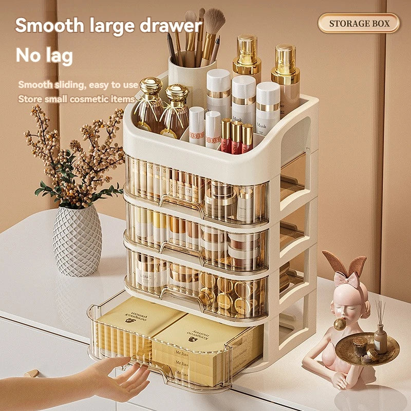 Cosmetics Storage Box Desktop Storage Dust-proof Luxury Skin Care Products Facial Mask Lipstick Cross-border Plastic Storage She