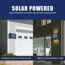 4LED Beads Up and Down Light Solar Powered Waterproof Wall Light for Courtyard Garden Carport