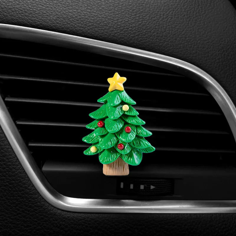 Christmas Car Air Freshener Clip Christmas Tree Santa Air Car Perfume Clip Air Vent Clip Auto Christmas Decoration Car Accessory