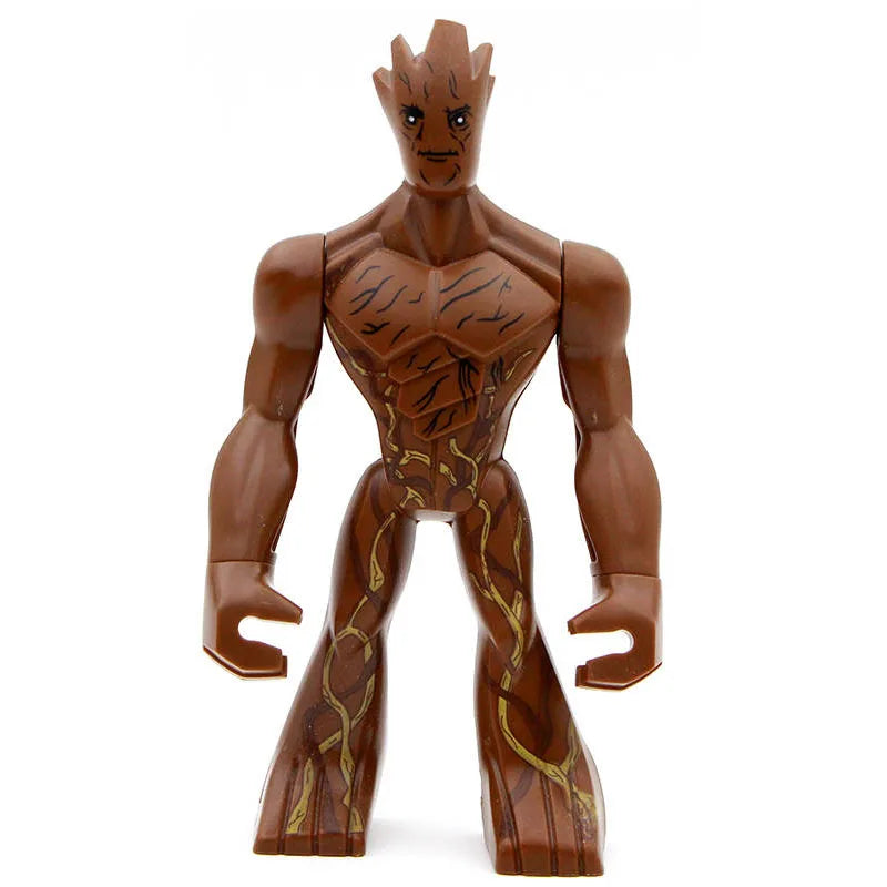 Groot Rocket Raccoon Star Lord Gamora Thanos Model Action Figure Blocks Construction Building Brick Toys For Children