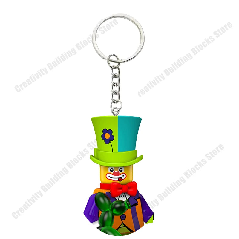 Hot Selling Classic Series keychain Mini 3D Character Model Set Building Blocks Assembling Toys Children's Birthday Gifts