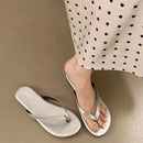 SUOJIALUN 2025 Summer New Brand Women Slipper Fashion Narrow Band Slip On Flip Flops Soft Flat Heel Outdoor Casual Dress Slides