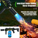 Outdoor Garden Tools BBQ Handheld Large Caliber Fierce Fire Spray Gun Card Portable Fire Gun Smoking Accessories
