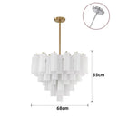The Amber Orbit | Tiered Glass Chandelier with E14 Sockets