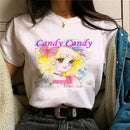 Candy Candy Kawaii T-shirt Casual Round Neck Short Sleeved Women's Fashionable Loose Short Sleeved Trendy Women's Clothing Tops