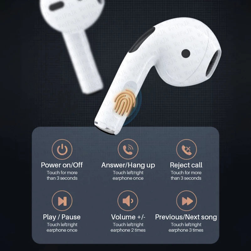 For Apple Original Air Pro 6 TWS Max Wireless Bluetooth Earphones In Ear Earbuds Mic Pods Headset Xiaomi Lenovo iPhone Earphones