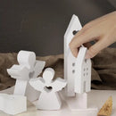 Cute Angel House Candle Silicone Molds DIY Gypsum Crafts Home Decoration Easter Aromatherapy Cake Chocolate Candle Molds
