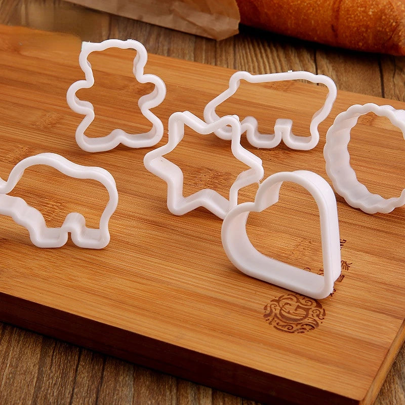 6pcs Set Cake Baking Tools Cookie Cutters Biscuit Mold Cookie Mould Moon Star Stamp Party Decor Baking Tools Pastry Bakeware