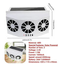 3-Head Cooling Fan USB Powered Car Air Purifier Radiator Fan Window Vent Cool Ventilation Interior Accessories