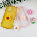 Korean Cute Cartoon 3D Flower Phone Holder Griptok Support For IPhone 14ProMax Samsung Folded Finger Ring Grip ToK Stand Bracket