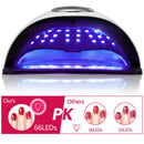 66LEDs Powerful UV LED Nail Dryer For Drying Nail Gel Polish Portable Design With Large LCD Touch Screen Smart Sensor Nail Lamp