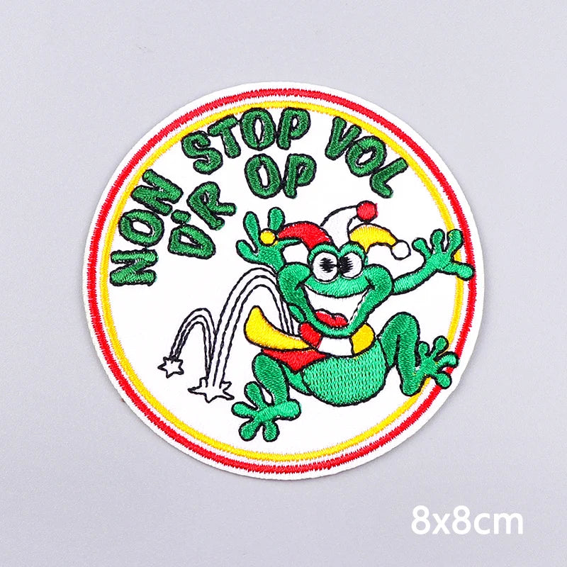 2024 Netherland Oeteldonk Emblem Embroidery Patches For Clothes Carnival Frog Iron On Patch Thermoadhesive Patch For Gift DIY