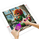 Huacan Neuheiten 2025 Diamond Painting Katze Winter Diamant Mosaik Tier Landschaft Komplett-Set Strass Bilder