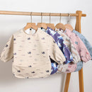 Cute Baby Bibs Toddler Waterproof Long Sleeve Apron Cartoon Animals Children Feeding Smock Bib Baby Stuff  Newborn Accessories