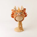 Newborn Wool Felt Fox Flower Bonnet Newborn Photography Props Baby Animal Floral Garden Hat Photo Shoot