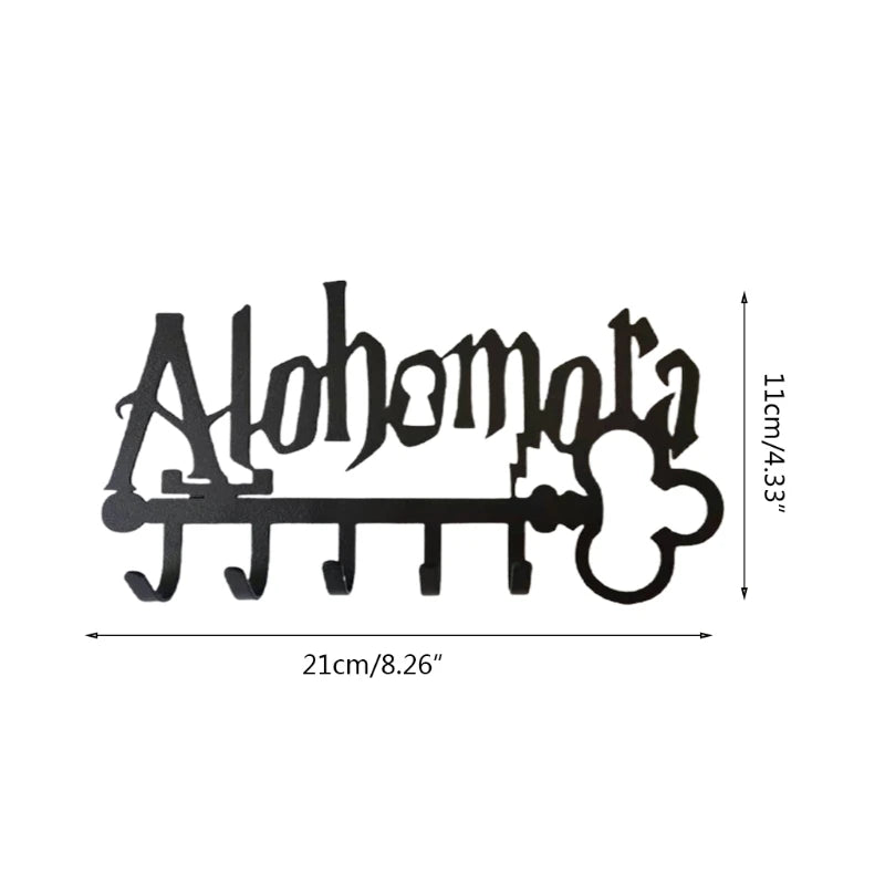 Halloween for Creative Metal for Key Holder wih 5 Hooks Iron Art Wall Mounted Adhesive Black Hanger  Hat Towel for G5AB