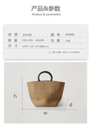2025 New Fashionable Summer Beach Vacation Bucket Type Beach Bag Simple And Versatile Large Capacity Handbag For Women Trendy