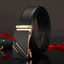 1pc Men's Belt Leather Belt Metal Automatic Buckle Brand Luxury Business Fashion Design Waist Belt for Men Strap Male Jeans Belt
