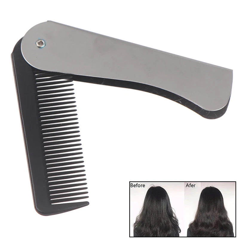 1PCS Portable Beard Combs Portable Folding Pocket Combs For Men Oil Head Hair Styling Product Combs For Man Women
