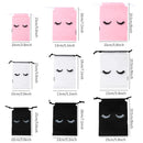 20 Stück wiederverwendbare Wimpernverlängerung Kosmetiktasche aus Kunststoff mit Kordelzug für Wimpernzubehör, Lippenstift, Reisebeutel, Schönheitssalon, Make-up-Werkzeuge