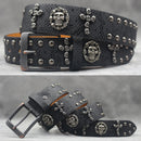 Rivet PU  Leather men's belt Fashion alloy belts Buckle luxury brand jeans belts for men business belt female belt