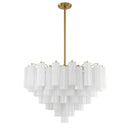 The Amber Orbit | Tiered Glass Chandelier with E14 Sockets
